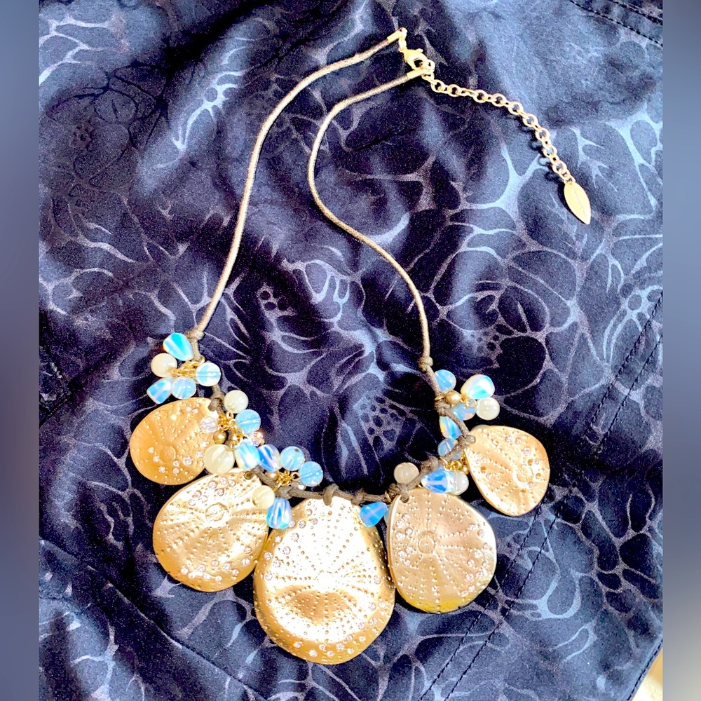 Large Gold and Turquoise Coldwater Creek Necklace